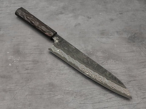 Nigara Hamono Silver 3 Damascus Gyuto 240mm (Twisted ebony handle)