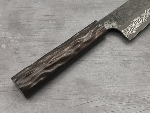 Nigara Hamono Silver 3 Damascus Gyuto 240mm (Twisted ebony handle)