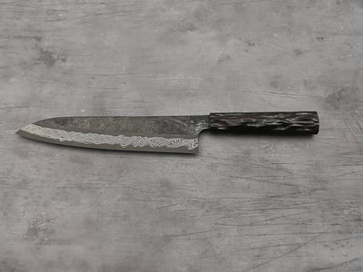 Nigara Hamono Silver 3 Damascus Gyuto 240mm (Twisted ebony handle)