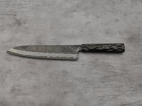 Nigara Hamono Silver 3 Damascus Gyuto 240mm (Twisted ebony handle)