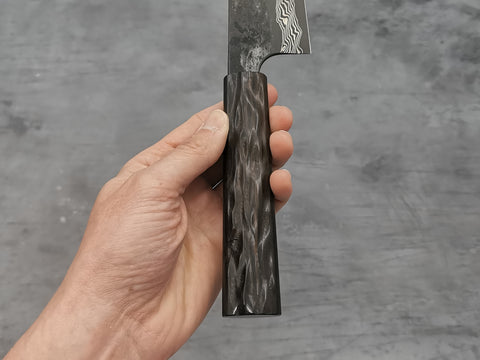 Nigara Hamono Silver 3 Damascus Gyuto 240mm (Twisted ebony handle)