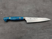 Yu Kurosaki Senko Petty 130mm with turquoise handle