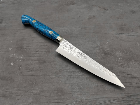 Yu Kurosaki Senko Petty 150mm with turquoise handle