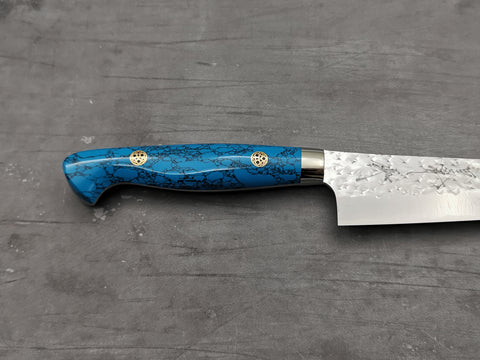 Yu Kurosaki Senko Petty 150mm with turquoise handle