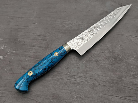 Yu Kurosaki Senko Petty 150mm with turquoise handle