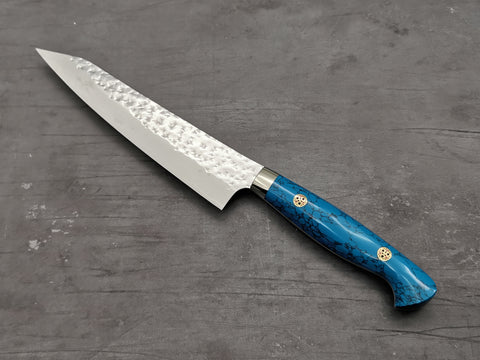 Yu Kurosaki Senko Petty 150mm with turquoise handle