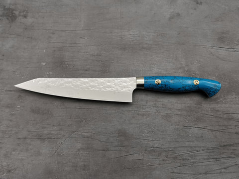 Yu Kurosaki Senko Petty 150mm with turquoise handle