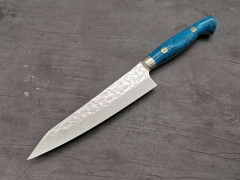 Yu Kurosaki Senko Petty 150mm with turquoise handle