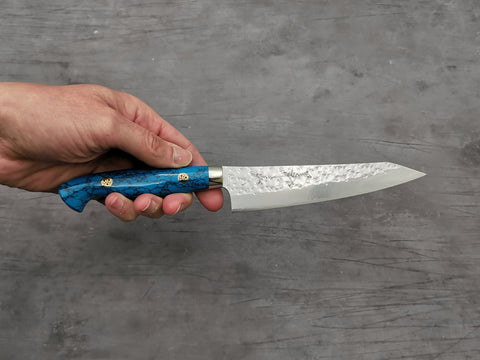 Yu Kurosaki Senko Petty 150mm with turquoise handle