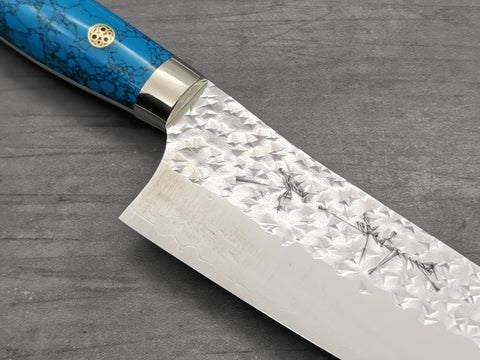 Yu Kurosaki Senko Gyuto 180mm with turquoise handle