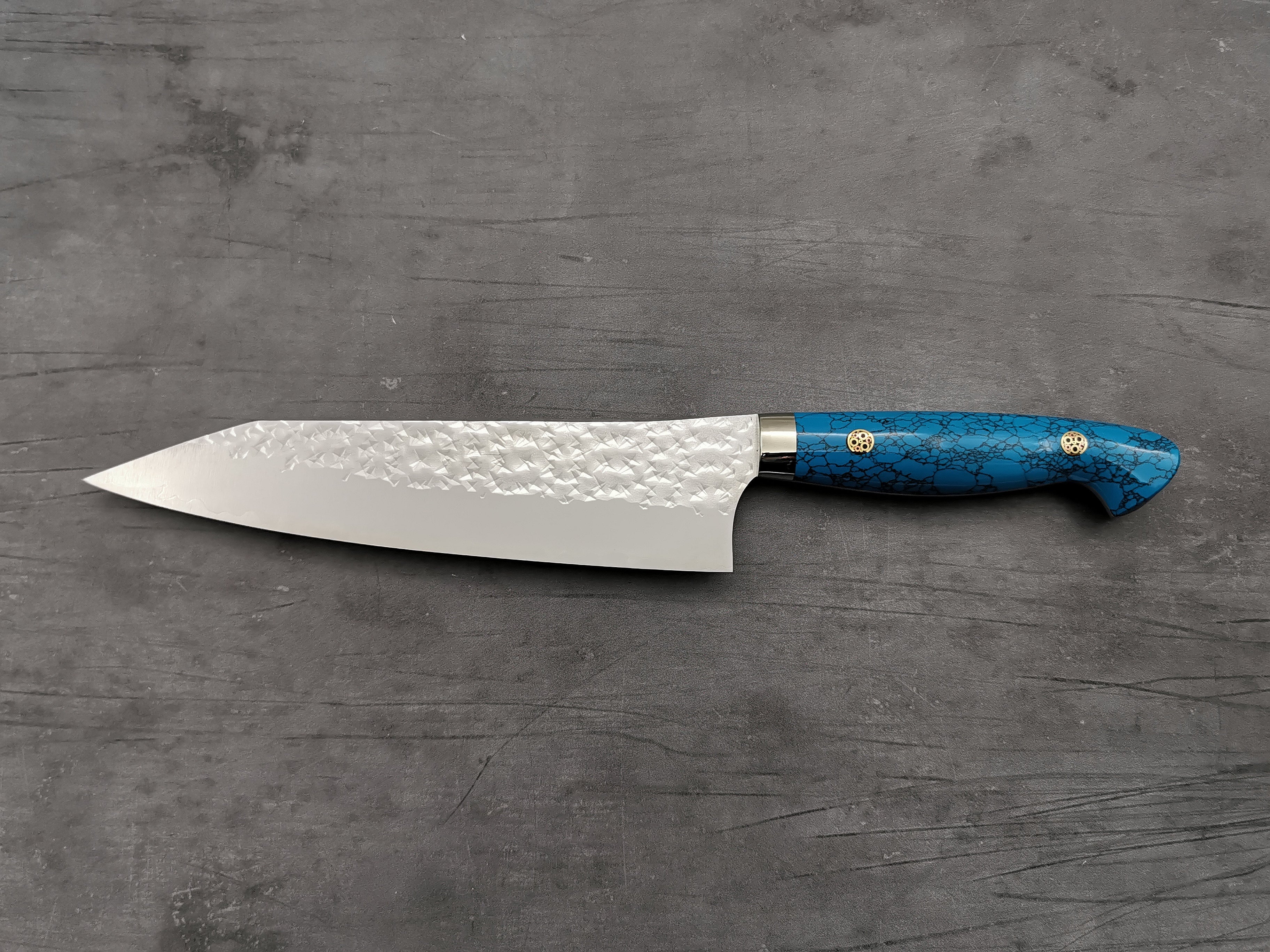 Yu Kurosaki Senko Gyuto 180mm with turquoise handle – Cutting Edge