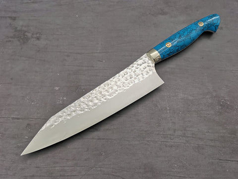 Yu Kurosaki Senko Gyuto 180mm with turquoise handle