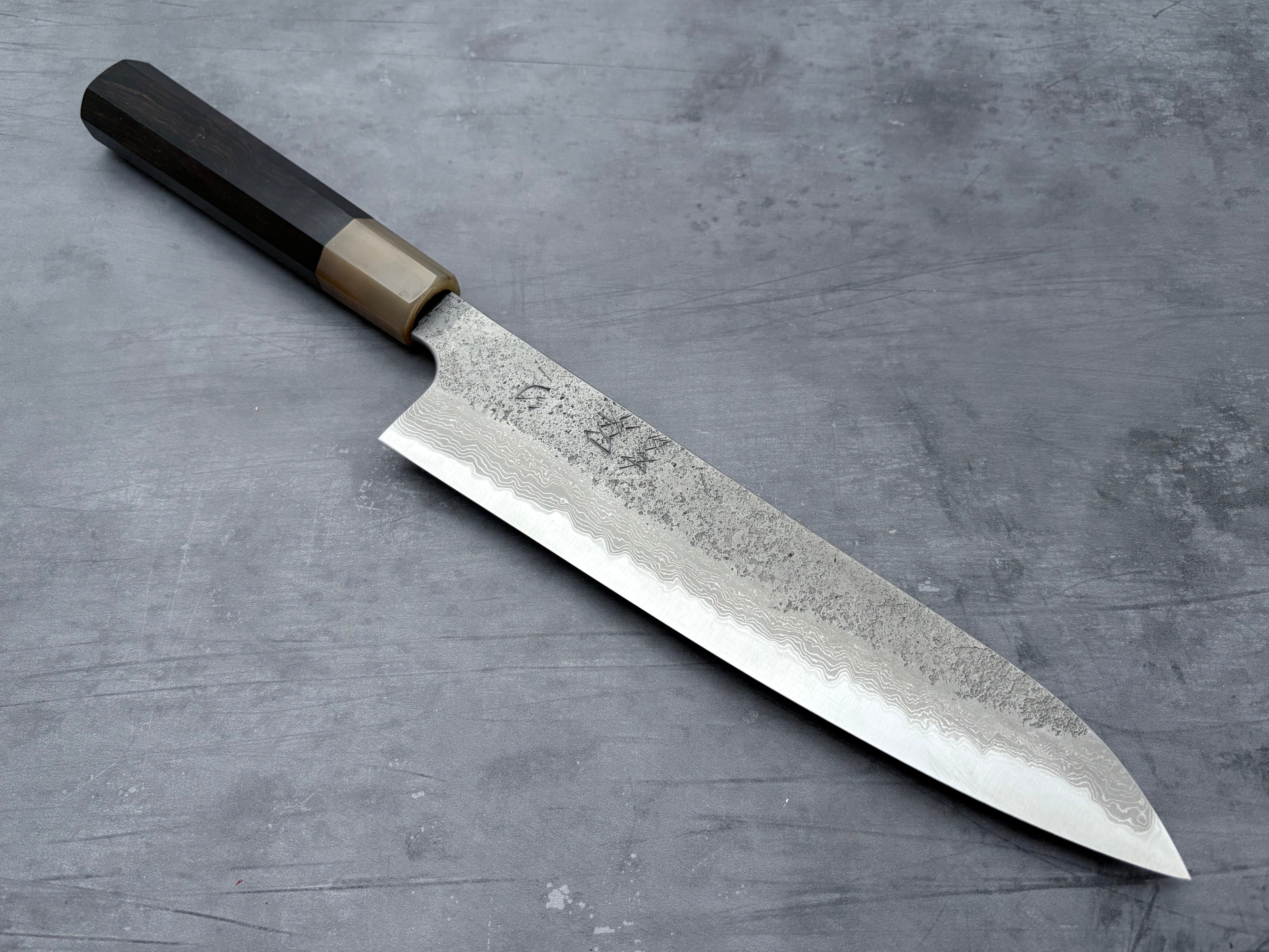 Hatsukokoro Ryusui Blue #2 Damascus Gyuto 240mm