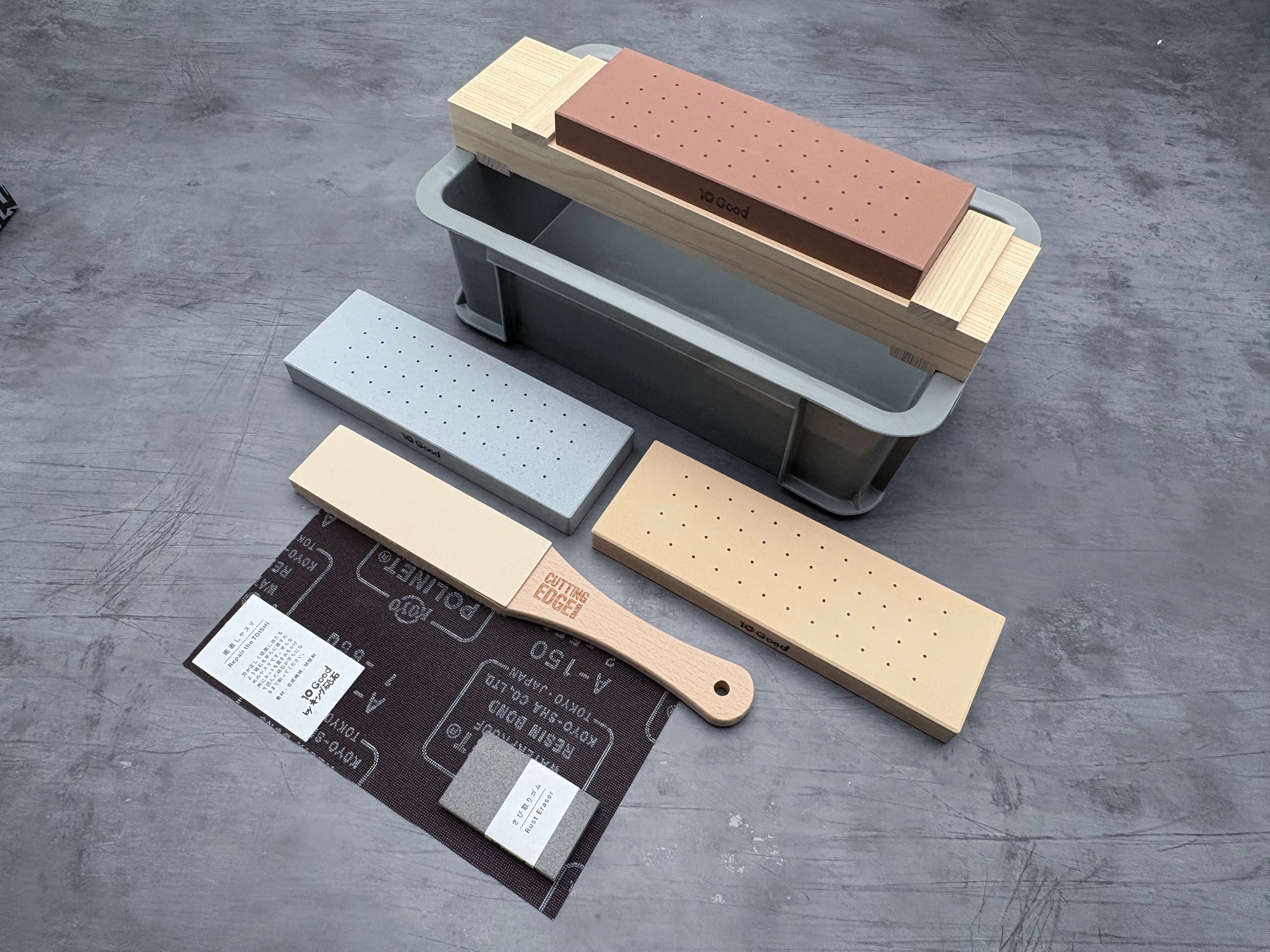 King 10Good - Togiba Sharpening 3 Stone Set & Strop