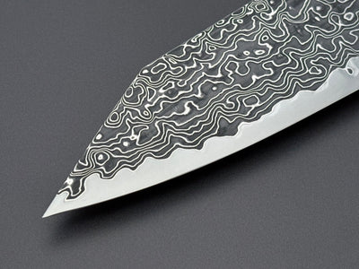 Hatsukokoro Ryuhyo SG2 Damascus Kiritsuke Gyuto 210mm