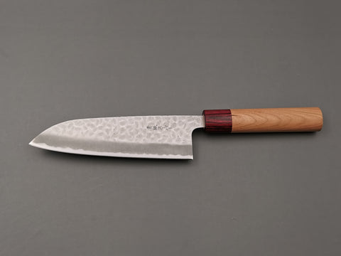 Tsunehisa AS Cherry Santoku - Cutting Edge Knives