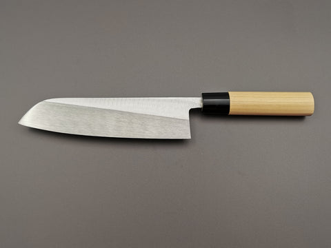 Michio Ishikawa White #2 Single Bevel Santoku