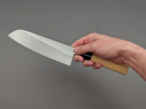 Michio Ishikawa White #2 Single Bevel Santoku