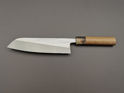 Michio Ishikawa Blue #2 Single Bevel Santoku 180mm