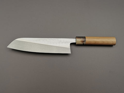 Michio Ishikawa Blue #2 Single Bevel Santoku 180mm