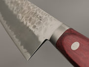 Tsunehisa AS Santoku with red pakka handle