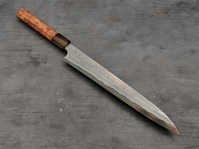 Nigara Hamono Twisted Damascus Yanagiba 270mm