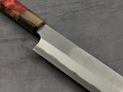 Nigara Hamono Anmon Damascus Yanagiba 300mm