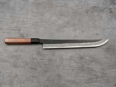 Nigara Hamono SG2 Kurouchi Tsuchime Sakimaru Sujihiki 300mm