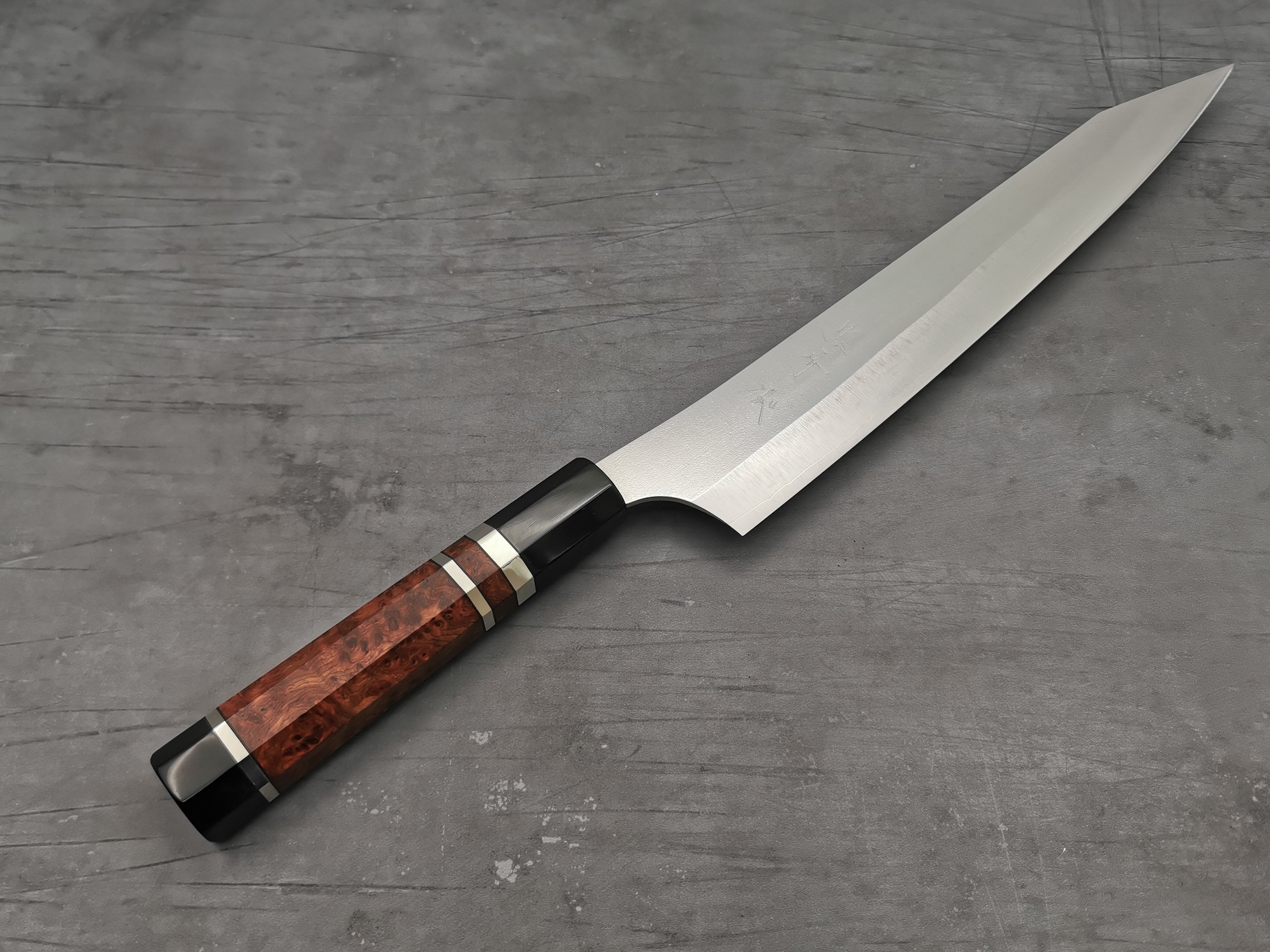 Yu Kurosaki Gekko XEOS Sujihiki 270mm with bubinga burl handle