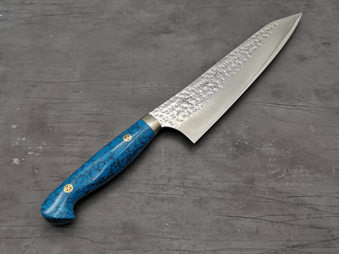 Yu Kurosaki Senko Gyuto 210mm with turquoise handle