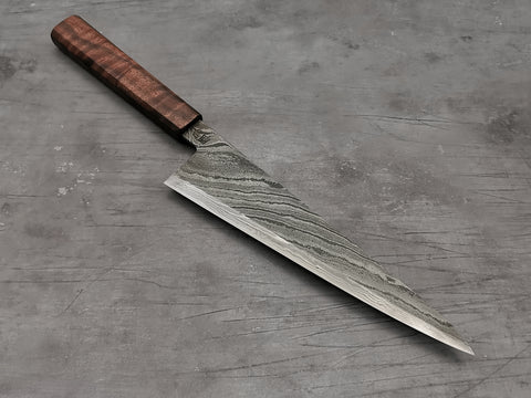 Simon Maillet 135Cr3 Twisted Suminagashi Gyuto 220mm