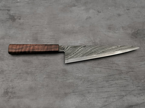 Simon Maillet 135Cr3 Twisted Suminagashi Gyuto 220mm