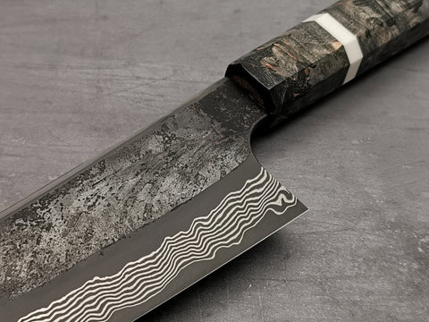 Nigara Hamono Silver 3 Damascus Kiritsuke Gyuto 210mm