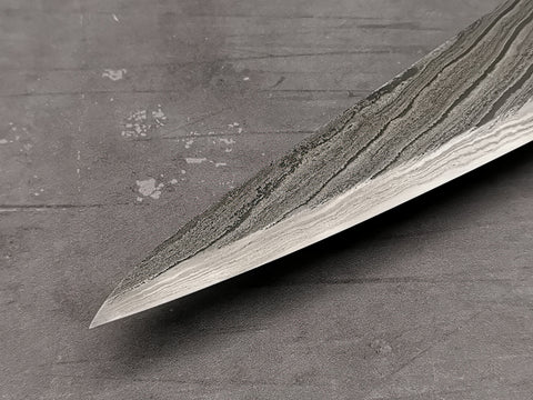 Simon Maillet 135Cr3 Twisted Suminagashi Gyuto 220mm