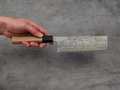 Shiro Kamo SG2 Damascus 180mm Nakiri