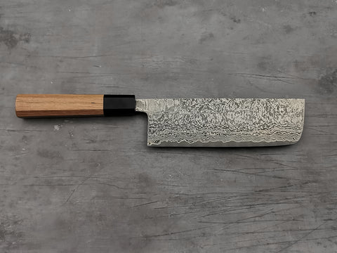 Shiro Kamo SG2 Damascus 180mm Nakiri