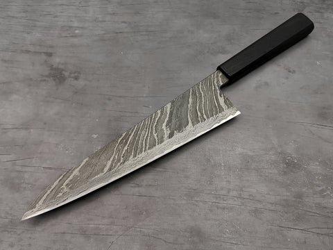 Simon Maillet 135Cr3 Twisted Suminagashi Gyuto 240mm