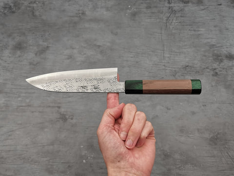 Seisuke Hamono Super Blue Tsuchime Santoku