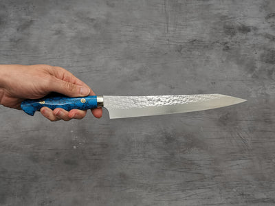 Yu Kurosaki Senko Sujihiki 240mm with turquoise handle
