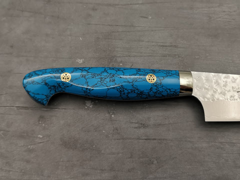 Yu Kurosaki Senko Sujihiki 240mm with turquoise handle