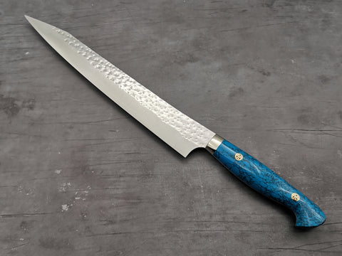 Yu Kurosaki Senko Sujihiki 240mm with turquoise handle