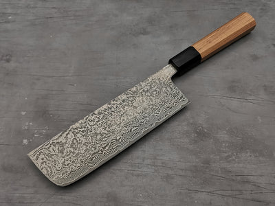 Shiro Kamo SG2 Damascus 180mm Nakiri