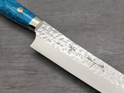 Yu Kurosaki Senko Sujihiki 240mm with turquoise handle