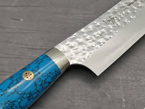 Yu Kurosaki Senko Sujihiki 240mm with turquoise handle