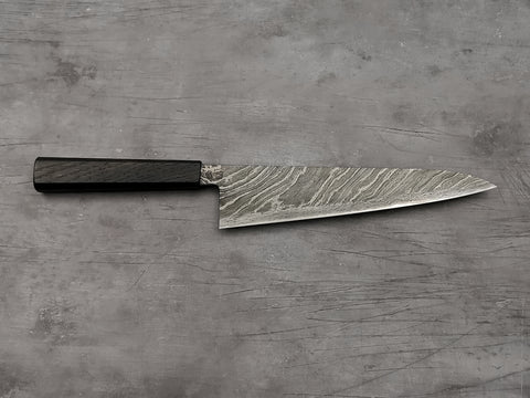 Simon Maillet 135Cr3 Twisted Suminagashi Gyuto 240mm