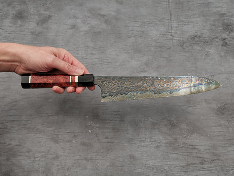 Nigara Hamono Kagetora Blue + White #2 Damascus Gyuto 270mm