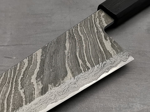 Simon Maillet 135Cr3 Twisted Suminagashi Gyuto 240mm