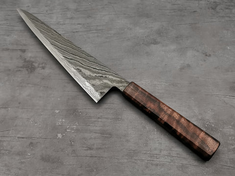 Simon Maillet 135Cr3 Twisted Suminagashi Gyuto 220mm