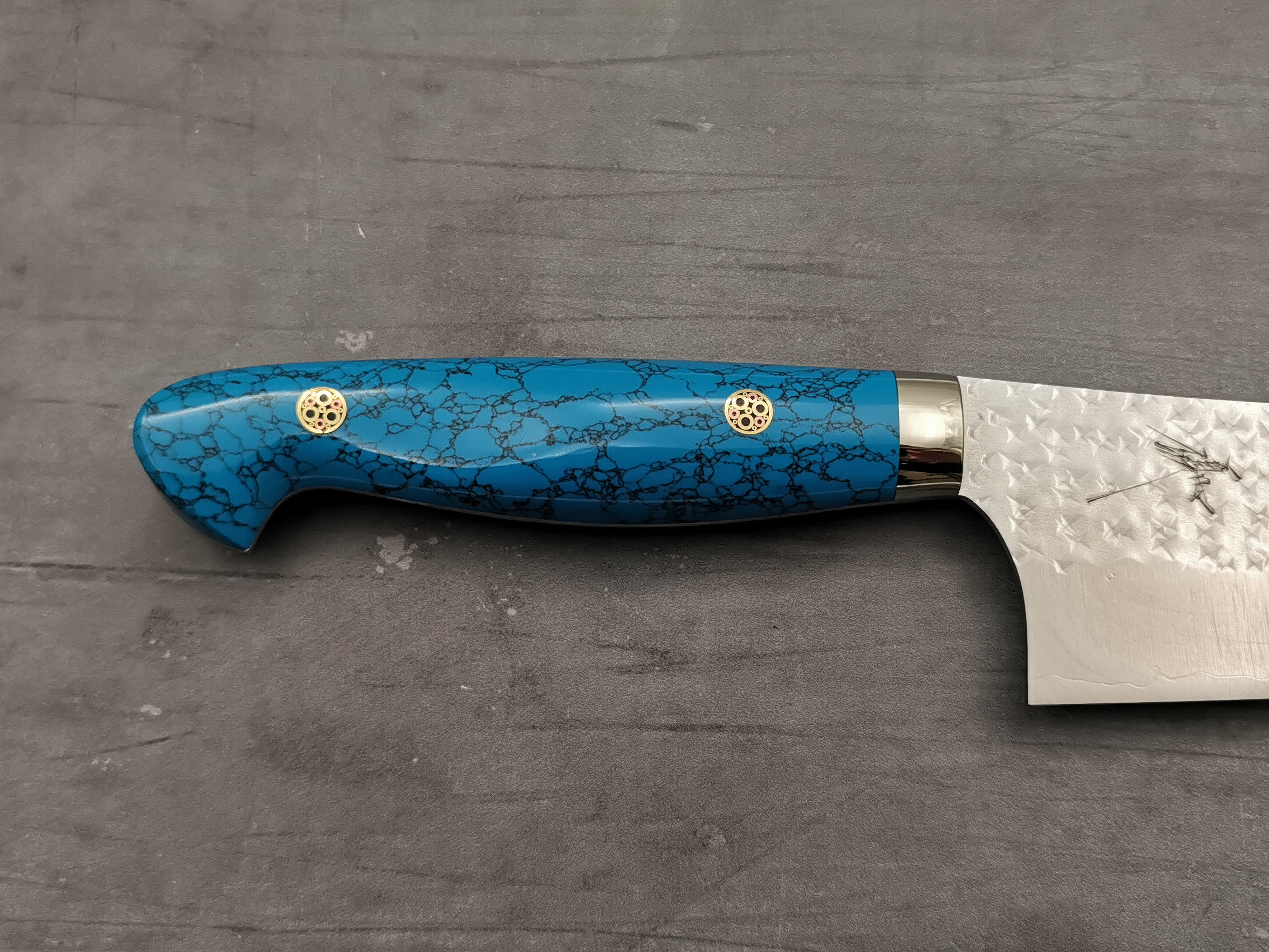 Yu Kurosaki Senko Gyuto 210mm with turquoise handle