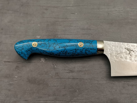 Yu Kurosaki Senko Gyuto 210mm with turquoise handle